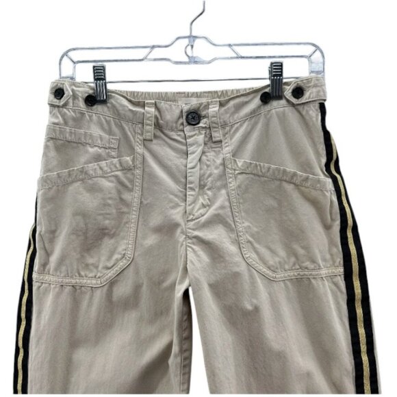 Zadig & Voltaire khaki pomelo side-stripe pants size 34 - Picture 4 of 9